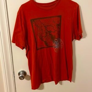 Banana republic orange tshirt.